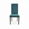 DIEGO 2 krzesło czarny / tap. velvet pikowany Pasy - MONOLITH 37 (ciemny zielony) 