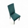DIEGO 2 krzesło czarny / tap. velvet pikowany Pasy - MONOLITH 37 (ciemny zielony) 