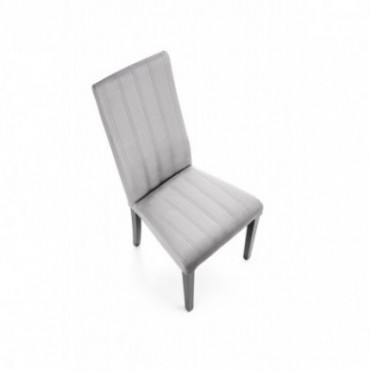 DIEGO 2 krzesło czarny / tap. velvet pikowany Pasy - MONOLITH 85 (jasny popiel) 