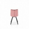 K332 krzesło nogi - czarne, siedzisko - różowy 
