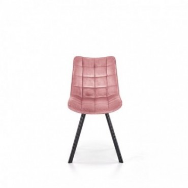 K332 krzesło nogi - czarne, siedzisko - różowy 