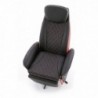 CAMARO fotel wypoczynkowy czarny / czerwony 