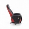 CAMARO fotel wypoczynkowy czarny / czerwony 