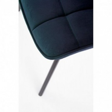 K332 krzesło nogi - czarne, siedzisko - granatowy 