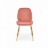 K381 krzesło różowy / złoty 