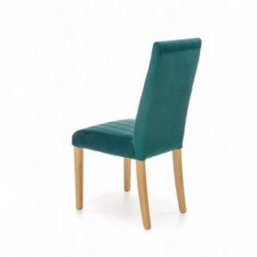 DIEGO 3 krzesło dąb miodowy / tap. velvet pikowany Pasy - MONOLITH 37 (ciemny zielony) 
