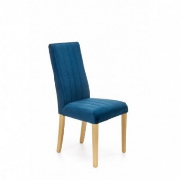 DIEGO 3 krzesło dąb miodowy / tap. velvet pikowany Pasy - MONOLITH 77 (granatowy) 