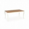 WINDSOR stół rozkładany 160-240x90x76 cm kolor ciemny dąb/biały 