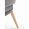 MARINO krzesło dąb miodowy / tap. MONOLITH 85 (jasny popiel) 