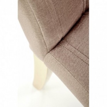 DIEGO 3 krzesło dąb miodowy / tap. velvet pikowany Pasy - MONOLITH 09 (j. brąz) 