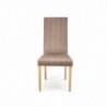DIEGO 3 krzesło dąb miodowy / tap. velvet pikowany Pasy - MONOLITH 09 (j. brąz) 