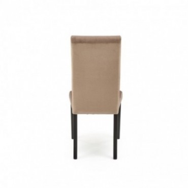 DIEGO 2 krzesło czarny / tap. velvet pikowany Pasy - MONOLITH 09 (j. brąz) 
