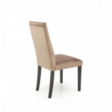 DIEGO 2 krzesło czarny / tap. velvet pikowany Pasy - MONOLITH 09 (j. brąz) 