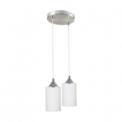  Bosco Mix Lampa Wisząca 2xE27 Max.60W Satynam/Transparentny PVC/Biały 