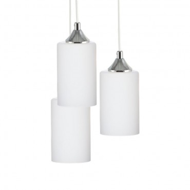  Bosco Mix Lampa Wisząca 3xE27 Max.60W Satyna/Transparentny PVC/Biały 