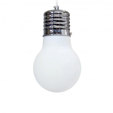  Bulb Lampa Wisząca 1xE27 Max.60W Chrom/Transparentny/Biały 