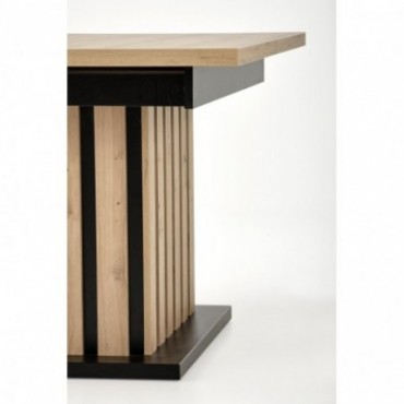 LAMELLO stół rozkładany 130-180/80 cm dąb artisan/czarny 