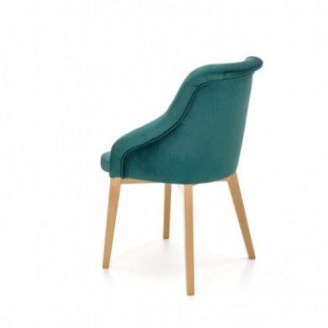 TOLEDO 2 krzesło dąb miodowy / tap. MONOLITH 37 (ciemny zielony) 