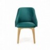 TOLEDO 2 krzesło dąb miodowy / tap. MONOLITH 37 (ciemny zielony) 