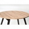 RUBEN stół kolor blat - dąb artisan, nogi - czarny (102-142x102x75 cm) 