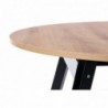 RUBEN stół kolor blat - dąb artisan, nogi - czarny (102-142x102x75 cm) 