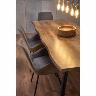 DICKSON stół rozkładany 150-210/90 cm, blat - naturalny, nogi - czarny 