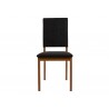 Krzesło tapicerowane Zenda czarne/dąb waterford
