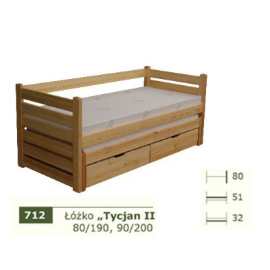 Łóżko Parterowe Tycjan II