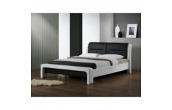 CASSANDRA 160 cm łóżko biało-czarny 