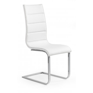 K104 krzesło biały/biały ekoskóra 