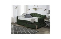 ALOHA łóżko z szufladami ciemny zielony velvet 