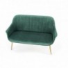 ELEGANCE 2 XL sofa tapicerka - ciemny zielony, nogi - złote 